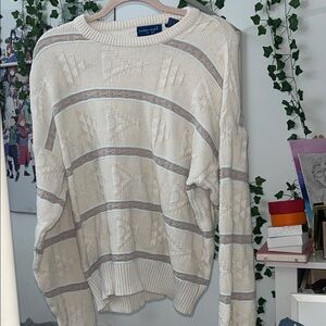 Towncraft Cream and Gray Sweatshirt